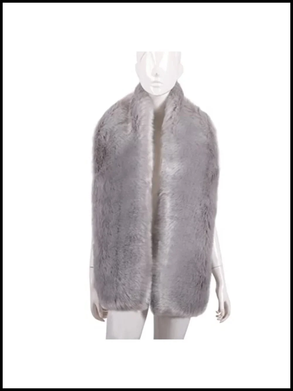 Faux Fur Shawl Wrap Bridal Stole Long Bolero Scarf Winter Cover Up Women